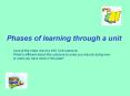 Phases of learning through a unit
