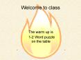 Welcome to class