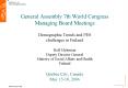General Assembly 7th World Congress Managing Board Meetings Demographic Trends and PES challenges in