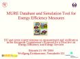 MURE Database and Simulation Tool for Energy Efficiency Measures