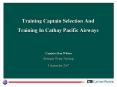 Training Captain Selection And Training In Cathay Pacific Airways