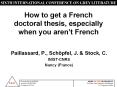 How to get a French doctoral thesis, especially when you arent French