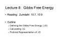 Lecture 8: Gibbs Free Energy
