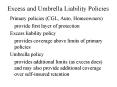 Excess and Umbrella Liability Policies