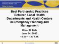 Best Partnership Practices Between Local Health Departments and Health Centers in Emergency Planning