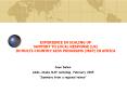 EXPERIENCE IN SCALING UP SUPPORT TO LOCAL RESPONSE LR IN MULTICOUNTRY AIDS PROGRAMS MAP IN AFRICA