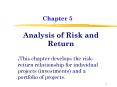 Analysis of Risk and Return