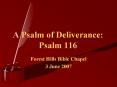 A Psalm of Deliverance: Psalm 116
