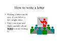 How to write a letter