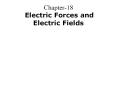 Chapter18 Electric Forces and Electric Fields