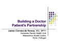 Building a Doctor Patient's Partnership