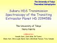 Subaru HDS Transmission Spectroscopy of the Transiting Extrasolar Planet HD 209458b