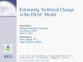 Estimating Technical Change in the IMAC Model