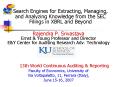 Search Engines for Extracting, Managing, and Analyzing Knowledge from the SEC Filings in XBRL and Be