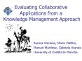 Evaluating Collaborative Applications from a Knowledge Management Approach