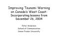 Improving Tsunami Warning on Canada