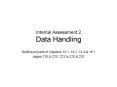 Internal Assessment 2 Data Handling
