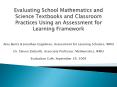 Evaluating School Mathematics and Science Textbooks and Classroom Practices Using an Assessment for