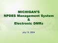 MICHIGANS NPDES Management System