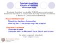 Graduate Assistant SCHOOL OF NURSING 20 Hours per week