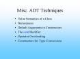 Misc' ADT Techniques