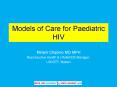 Models of Care for Paediatric HIV