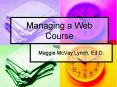 Managing a Web Course