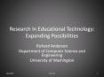 Research In Educational Technology: Expanding Possibilities