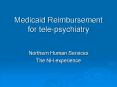 Medicaid Reimbursement for telepsychiatry