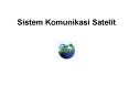 Sistem Komunikasi Satelit