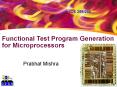 Functional Test Program Generation for Microprocessors
