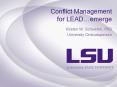 Conflict Management for LEADemerge