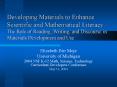 Developing Materials to Enhance Scientific and Mathematical Literacy: The Role of Reading, Writing,