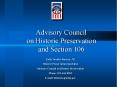Advisory Council on Historic Preservation and Section 106