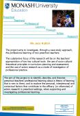 The project aims to investigate, through a case study approach, the professional learning of two pre