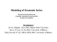 Modeling of Economic Series Research Sponsored by the Casualty Actuarial Society and the Society of