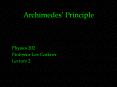 Archimedes Principle