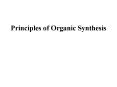 Principles of Organic Synthesis