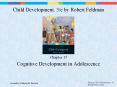 Cognitive Development in Adolescence