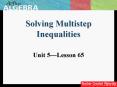 Solving Multistep Inequalities