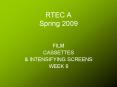RTEC A Spring 2009