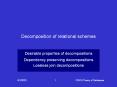 Decomposition of relational schemes