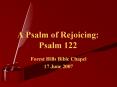 A Psalm of Rejoicing: Psalm 122