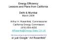 Energy Efficiency: The first and most profitable way to delay Climate Change UCLA Institute of the E