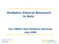 Pediatric Clinical Research in Asia