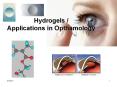 Hydrogels Applications in Opthamology