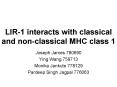 LIR1 interacts with classical and nonclassical MHC class 1