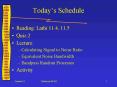 Todays Schedule