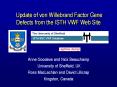 Update of von Willebrand Factor Gene Defects from the ISTH VWF Web Site