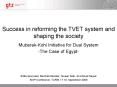 Success in reforming the TVET system and shaping the society